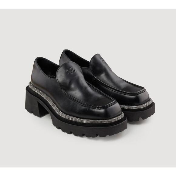 NEW Sandro Leather Loafers with Thick Notched Soles size 36 - Picture 1 of 11